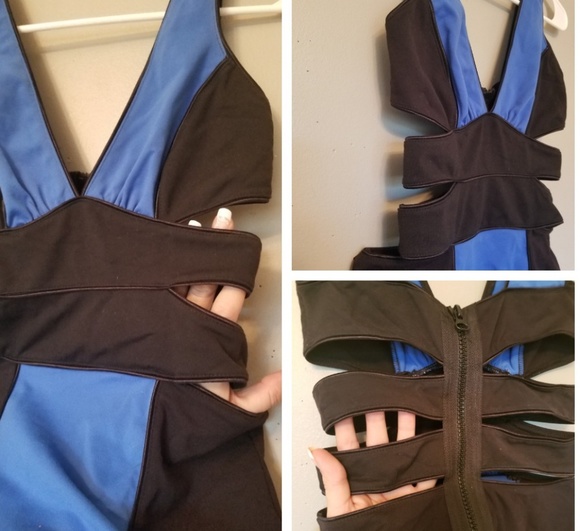 Nwot Bebe Colorblock Open Waist~Bands XS - Picture 3 of 8